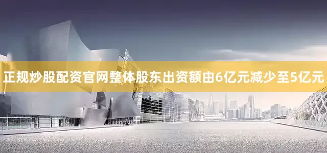 正规炒股配资官网整体股东出资额由6亿元减少至5亿元